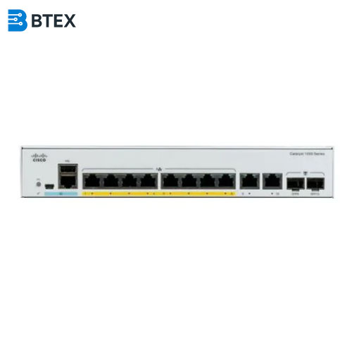 Switch C1000-8P-2G-L Cisco Catalyst 1000 with 8 Ports PoE+, 2 SFP